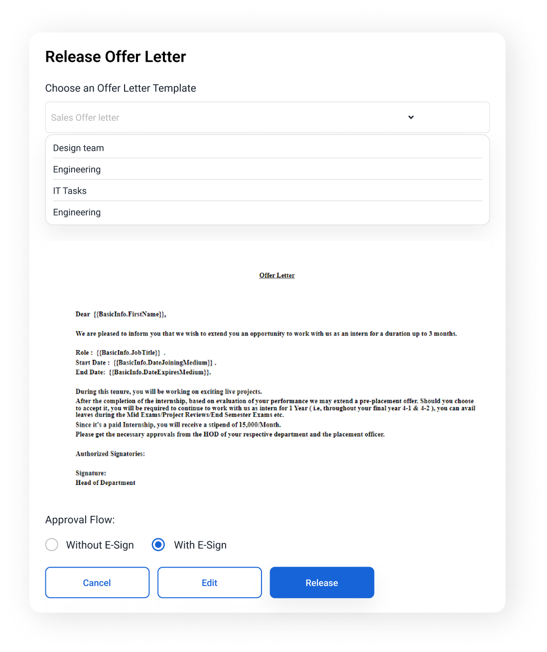 Auto-Generate Offer Letters 