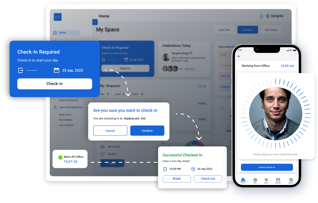 Mobile and Desktop Attendance for Employees