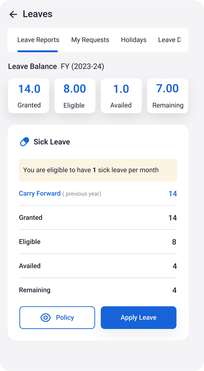 Employee Self-Service Portal For Employee Leave Management